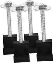 Zerodeko 4pcs Heavy Duty Aluminum Alloy Tool Box Clamps for Pickup Truck J Shaped Design Easy Installation Secure Mounting for Truck Toolbox Accessories