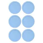 Pyrex 7201-PC Blue Cornflower Plastic Storage Replacement Lid Cover (6-Pack)
