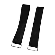 2x Rowing Machine Foot Straps Fitness Equipment for Sports Workout Men Women Black 60cm