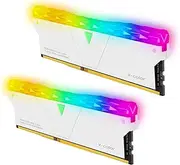 V-Color Prism Pro DDR4 16GB (8GBx2) 3200MHz (PC4-25600) CL16 RGB Gaming Desktop Ram Memory Module UDIMM Hynix IC Single Rank - Glacier White (TL8G32816C-E6PRWWK)