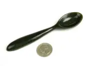 Hand Carved Natural Nephrite Jade Gemstone Spoon Stone Therapy