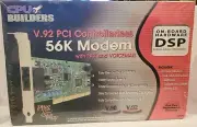 CPU Builder Retailer Box 56K Modem V92 PCI Controllerless Fax & Voicemail SEALED