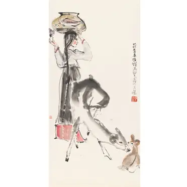 鄭板橋梅蘭竹菊四條屏28X103仿古畫復制花鳥畫寫意畫名人字畫名家| 銀