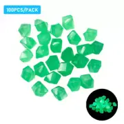 100pcs Glow in the Dark Stones Glow Stones Diamond-Shaped Fluorescent Stone E5B8