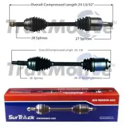 SurTrack Pair Set of 2 Front CV Axle Shafts For Jeep Compass 2.4l 4L Std Asp FWD (for: Jeep)