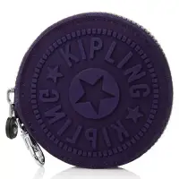 在飛比找博客來優惠-KIPLING圓形防水零錢包-紫（現貨＋預購）紫