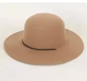 Men Women Unisex 100% Wool Floppy Hat Festival Headwear Adjustable Size beige