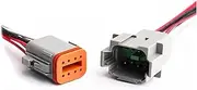 1 Set of 2 3 4 6 8 12 pin Automotive Cable connectors Male and Female Wire Harness connectors DT06-2S DT04-2P(8P,5 Sets)