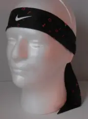 Nike Dri-Fit Head Tie Printed Skinny Adult Unisex Black/Crimson Pulse/White