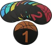 GAROZATION 10pcs Multi Function Agility Sign Pad Durable TPE Soccer Training Markers for Outdoor Football Drills for and Courses Enhances Player Flexibility