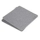 Silicone Trivet Mats 2pcs Hot Pan Pads Hot Pot Holder Deep Gray, Light Gray