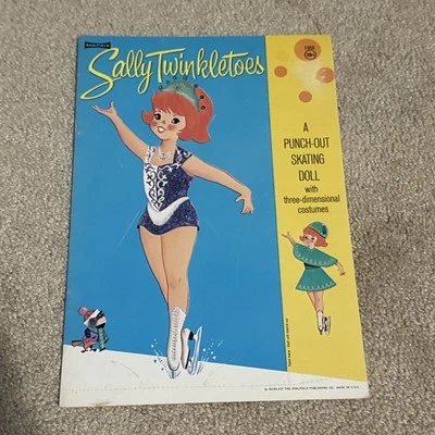 1966 SALLY TWINKLETOES Paper Doll Book - SAALFIELD - RARE UNCUT ORIGINAL