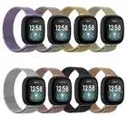 For Fitbit Sense / Versa 3 Mesh Loop Watch Band Milanese Magnetic Metal Strap