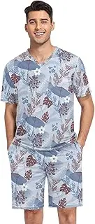 [GAIREG] Men's Summer Pajamas Set V-Neck Short Sleeve Sleepwear S-XXL