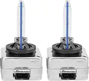 XTevu 2 PCS D3S Car HID Bulb, 8000K 35W Metal Stents Base High Low Beam Replacement Lights, Suitable for Most Car Models