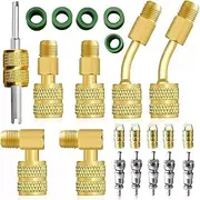 Mini Split Adapter R410A Adapter Kit, 5/16 to 1/4 Coupler R410A Refrigerant Hose Adapter Connector