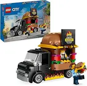 LEGO City Burger Van Kids Toy, Vehicle Building Set Features a Food Truck Toy, Detailed Kitchen and a Vendor Minifigure Plus Accessories, Construction Playset for 5 Plus Year Old Girls & Boys 60404