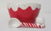 New Department 56 Christmas Snowball Bowl and Spoon Set