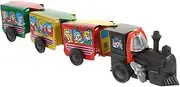 Iron Train Toy for Boys and Girls Cartoon Clockwork Mini Wind-up Train Educational Craft Toy Room Decor Safe for Children