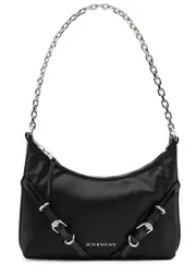 Givenchy Voyou Small Satin Shoulder bag - Black One Size