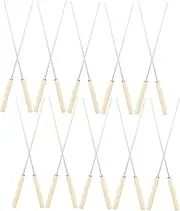 25pcs Stainless Steel BBQ Skewers with Comfortable Handles for Grilling Meat and Vegetables for Outdoor Barbecue Parties and Gatherings