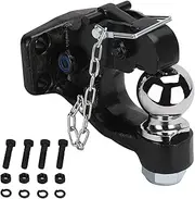 Pintle Hook Pintle Hitches Receiver Hook 10 TON Combination Hitch Ball 2-5/16” Fits Hitch Hook Military Receiver 20000 lbs