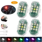 4x LED Warning Strobe Lights Anti-collision Lamp for Drone RC for Car Bike