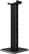 Headset Stand Headset Holder ABS/Aluminum Alloy Headphone Stand Headphones Holder Stand Stable Bracket Silicone Pad for Wired Wireless Headsets Desktop Headset Holder (Color : A-Black)