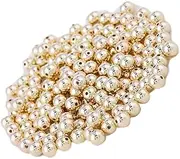 [Generic] 200 Pieces Spacer Beads Loose Ball Smooth Reliable Electroplated Surface DIY Accessories Handmade Ornaments Jewelry Craft Making