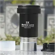 Fully Multi Achromatic 3X Lens for 1.25" Astronomical Telescope with M42 Camera Adapter Threads