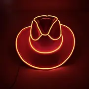 LED Party Hat, LED Disco Top Hat Unisex Light Up Cowboy Hat for Men Women Party Costume ﻿