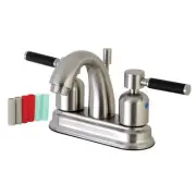 FB5618DKL Kaiser 4-Inch Center Set Lavatory Faucet with Retail Pop-up, Brushe...