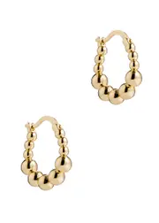 Kenneth Jay Lane Ball Hoop Earrings - Gold ONE SIZE