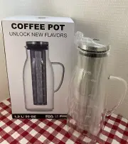 NEW 6 Cup Airtight Cold Brew Iced Coffee Maker Lid Handle Spout 1.5 L 50 Ounces