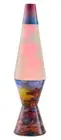 14.5" Clear Liquid Peach Wax Lava Lamp, 20 oz. Pagoda Base and Cap Motion Light