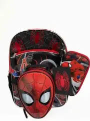 Spiderman Kids Backpacking Backpack With Lunch Bag 16 Inch- School Bag Boys