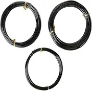 30 Meters Tree Training Wires for Bonsai Tree 3 Sizes 1 mm 1.5 mm 2 mm Aluminum Bonsai Training Wire Black Garden Wire for Shaping Bonsai Tree