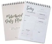 Daily Planner Tear Off Note Pad, 100 Undated Sheets, Desk Calendar Cute To Do