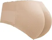 [Generic] Butt Lifter Panties for Women Seamless Padded Shapewear Tummy Control High Waisted Boyshorts Comfy Breathable Panties, D- Beige, Small