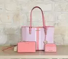 Michael Kors Sherbert Medium Tote Handbag/ Double Zip Wallet/Small Wallet Option