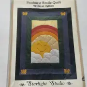 Sunburst Smile Quilt Applique Pattern Starlight Studio 1980 Crib or Twin Size