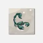 Happy Scorpio Animal 4'' X 4'' Square Wooden Coaster