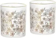 ADERIA S6107 Rock Glass Pair Set, El Dorado, Cherry Blossoms, 10.1 fl oz (300 ml), Made in Japan, Whiskey, Stylish, Thin, Retirement, Shochu, Cup, Whiskey Glass, Gift, Women's, Mother's Day, Dishes,
