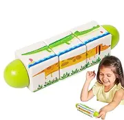 Toddler Building Blocks - Wood Construction Block Rotating Jigsaw Game | Funny Preschool Classroom Educational Toy for Kid Boy Girls Children