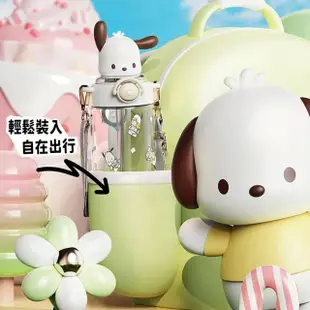 【SANRIO 三麗鷗】酷洛米大耳狗公仔杯蓋Tritan吸管水壺650ml不含雙酚A(美樂蒂 布丁狗 凱蒂貓)