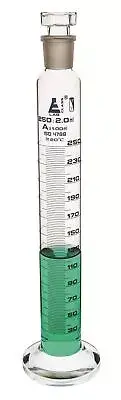Eisco Labs 250mL Graduated Cylinder with Stopper - Class A Borosilicate Glass