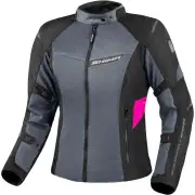 Rush 2.0 Vented Waterproof Ladies Black Grey Pink Textile Motorcycle Jacket