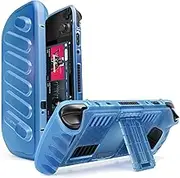 Full Protective Case for Steam Deck: TPU Modcase With Kickstand, Front Cover, 3 in 1 Valve Accessories - Shock-Absorption, Non-Slip & Anti-Scratch Design (Blue)