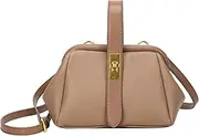 [GIGBIRD] Women's Fashion Crossbody PU Leather Elegant Top Handle Purse Handbag Commuter Satchel Shoulder Bag Retro Shell Bag
