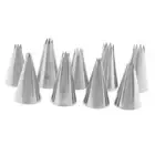 9pcs Open Star Cream Piping Nozzles Cake Decorating Set Metal Pastry Bag Tips-cg